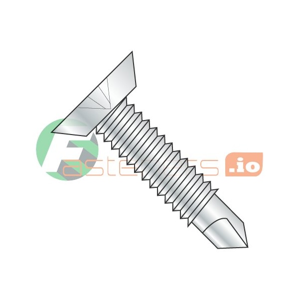 Newport Fasteners Self-Drilling Screw, #10-24 x 1 in, Zinc Plated Steel Flat Head Phillips Drive, 3000 PK 299301 - main
